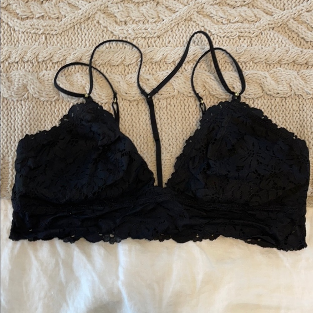 Aerie Garden Lace Black Bralette